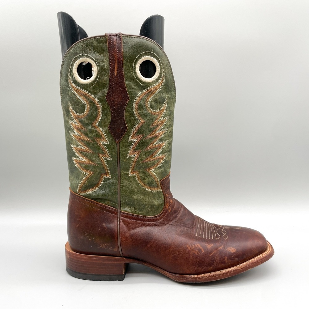 Cody James Mens 9.5EE Union Xero Gravity Western Boots Square Toe Brown Green